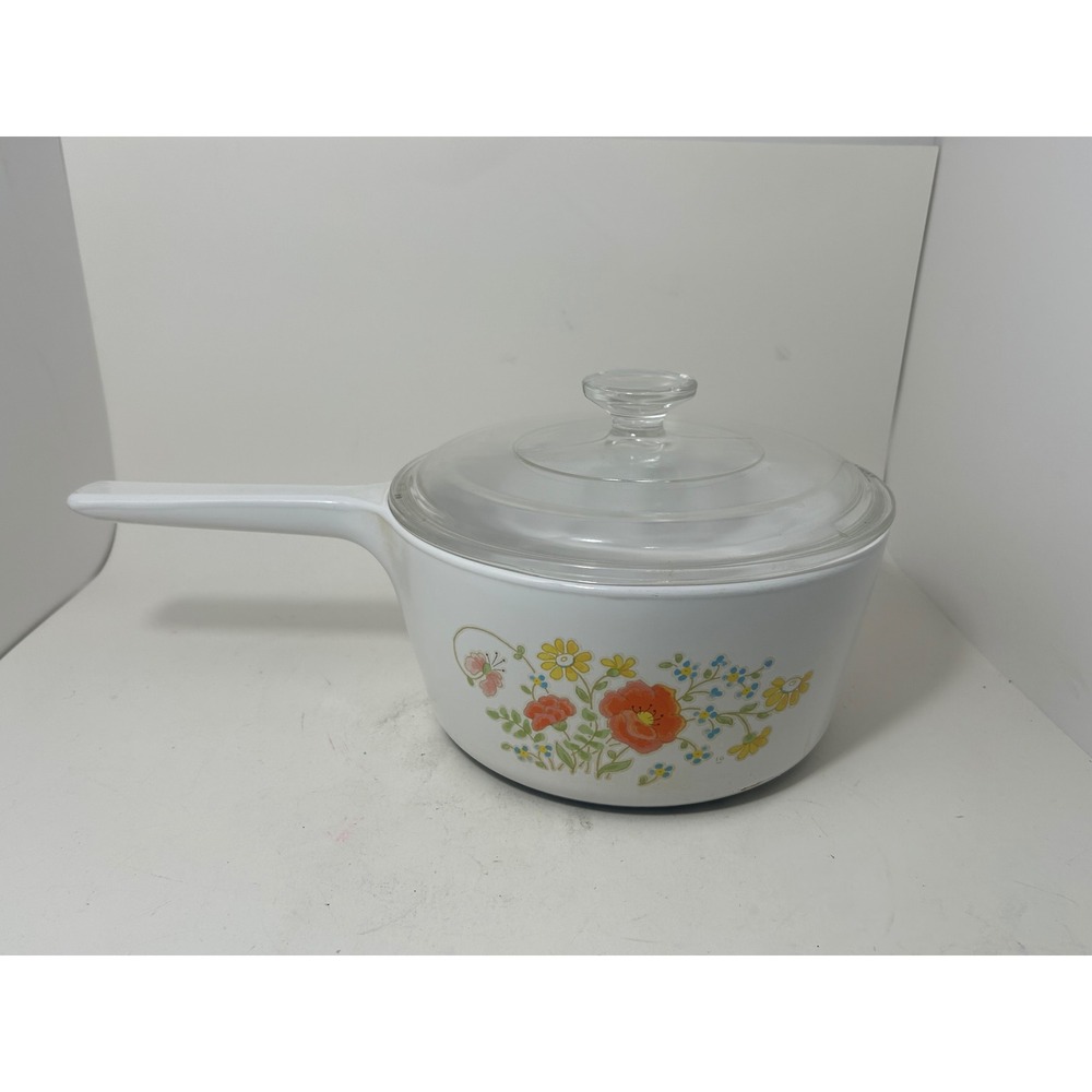 Corning Ware Rangetoppers Wildflower N-2 1/2-B Saucepan with Glass Lid 2.5 Qt